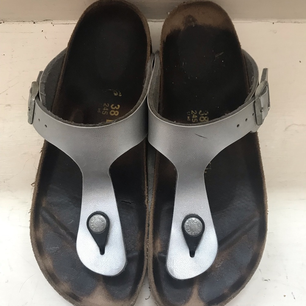 Birkenstock Gizeh Sandals -Silver 7.5
